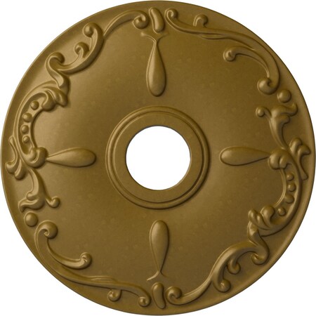 Kent Ceiling Medallion (Fits Canopies up to 5"), Hand-Painted Gold, 18"OD x 3 1/2"ID x 1 1/4"P